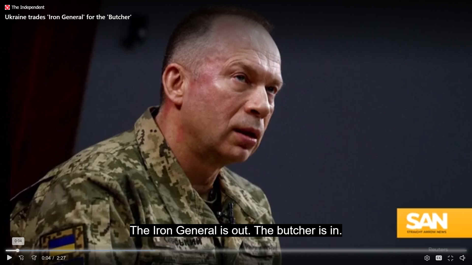 Ukraine's Iron General is replaced by the Butcher. General Oleksndr Syrskyi. To prevent Russia from gaining supremacy on the battlefield, NATO must share with Kyiv its most up-to-date training and warfighting lessons to make Ukrainian soldiers fit to counter the Russian military, Maj Gen Ryan believes. For sure Russia will take advantage inn the void in military aid. They are the chess masters of exploiting weaknesses.